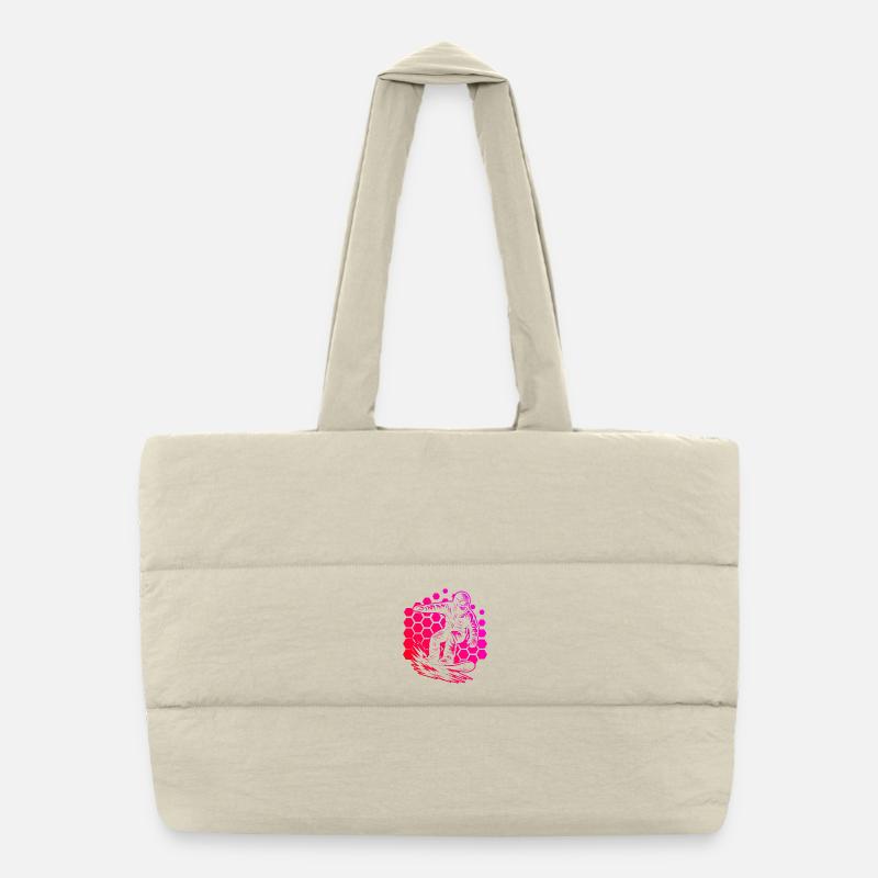 Conception vintage de snowboard pour snowboard Sac shopping matelassé
