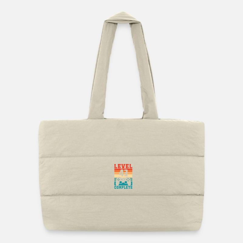 43e anniversaire Niveau 43 Joueur complet 43 ans Sac shopping matelassé