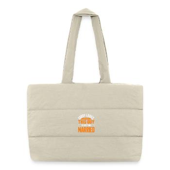 This Guy Is Getting Married - Puffer Shopping Bag - natural - Front