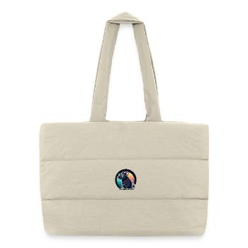 Retro Rainbow Bedtime Chic Mouse - Puffer Shopping Bag - natural - Front