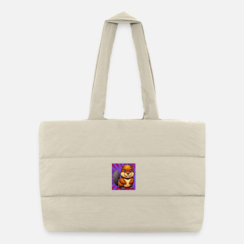 beaver Puffer Shopping Bag
