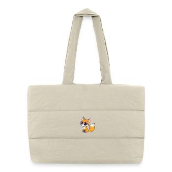 Renardeau Glam Lunettes cool - Sac shopping matelassé - blanc naturel - Devant
