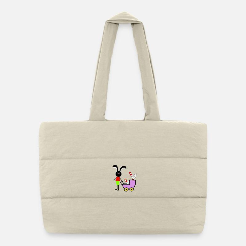 Enfants de Pâques Lapins Lapins Sac shopping matelassé