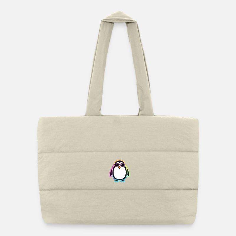 Pingouin Néon Lunettes Sac shopping matelassé