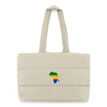 Gabon_Flagge_Afrika - Sac shopping matelassé - blanc naturel - Devant