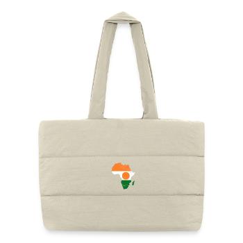 Niger_Flagge_Afrika_used - Puffer-Einkaufstasche - Naturweiß - Vorne