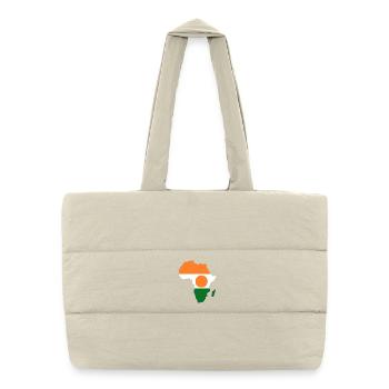 Niger_Flagge_Afrika - Puffer-Einkaufstasche - Naturweiß - Vorne