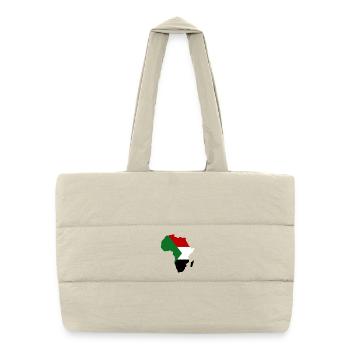Sudan_Flagge_Afrika - Sac shopping matelassé - blanc naturel - Devant