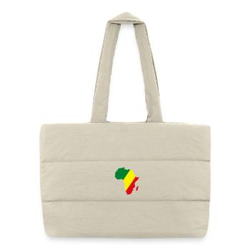 Kongo_Flagge_Afrika - Sac shopping matelassé - blanc naturel - Devant