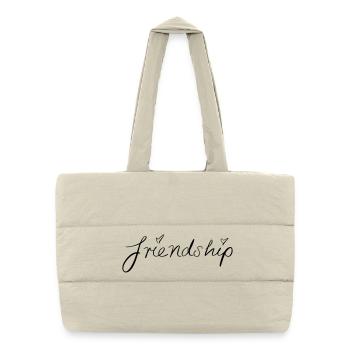amitié - Sac shopping matelassé - blanc naturel - Devant