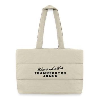 Frankfurter Jungs Pride Typo Design - Puffer-Einkaufstasche - Naturweiß - Vorne