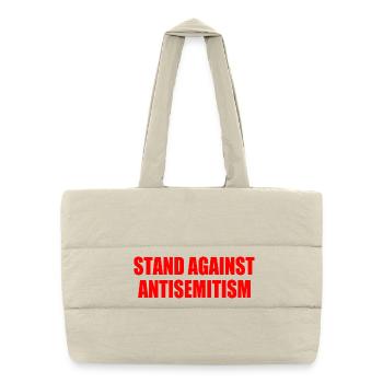 stand against antisemitism - Puffer-Einkaufstasche - Naturweiß - Vorne