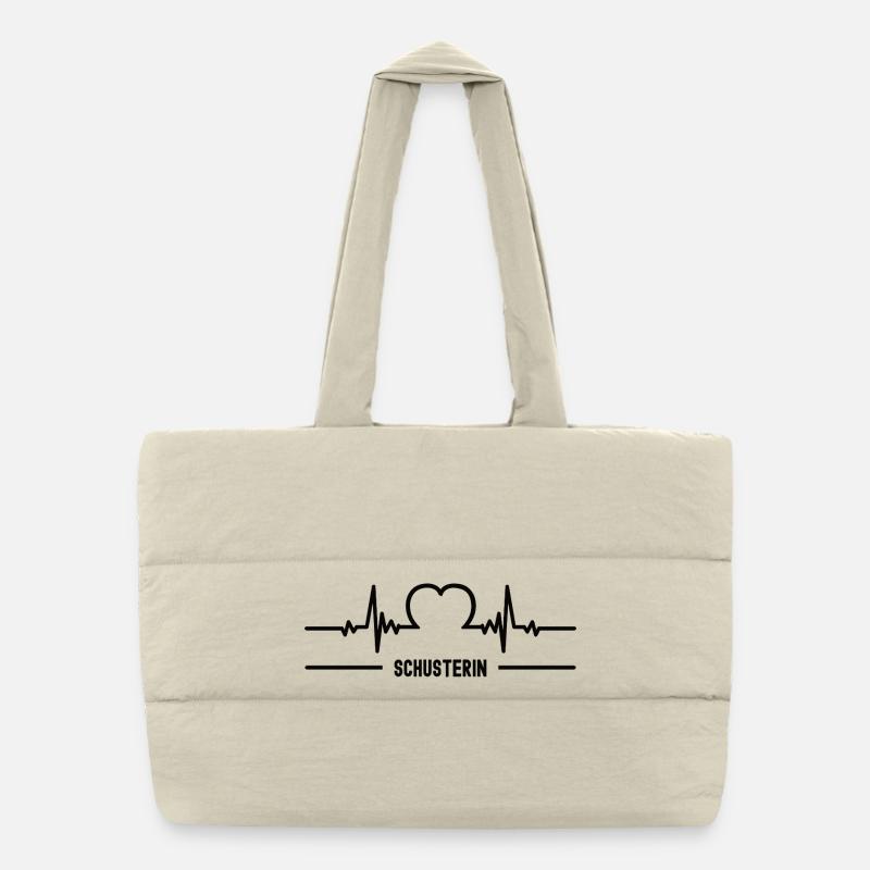 Battement de cœur Shoemaker Profession Shoemaker Shoemaker Sac shopping matelassé