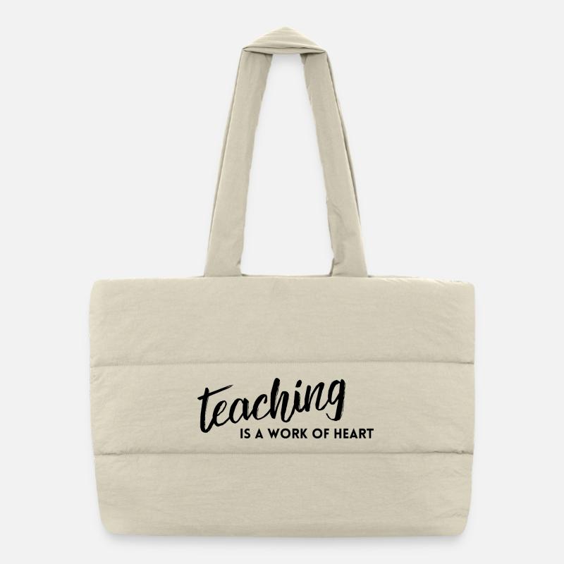 Teaching is a Work of Heart  Puffer-Einkaufstasche