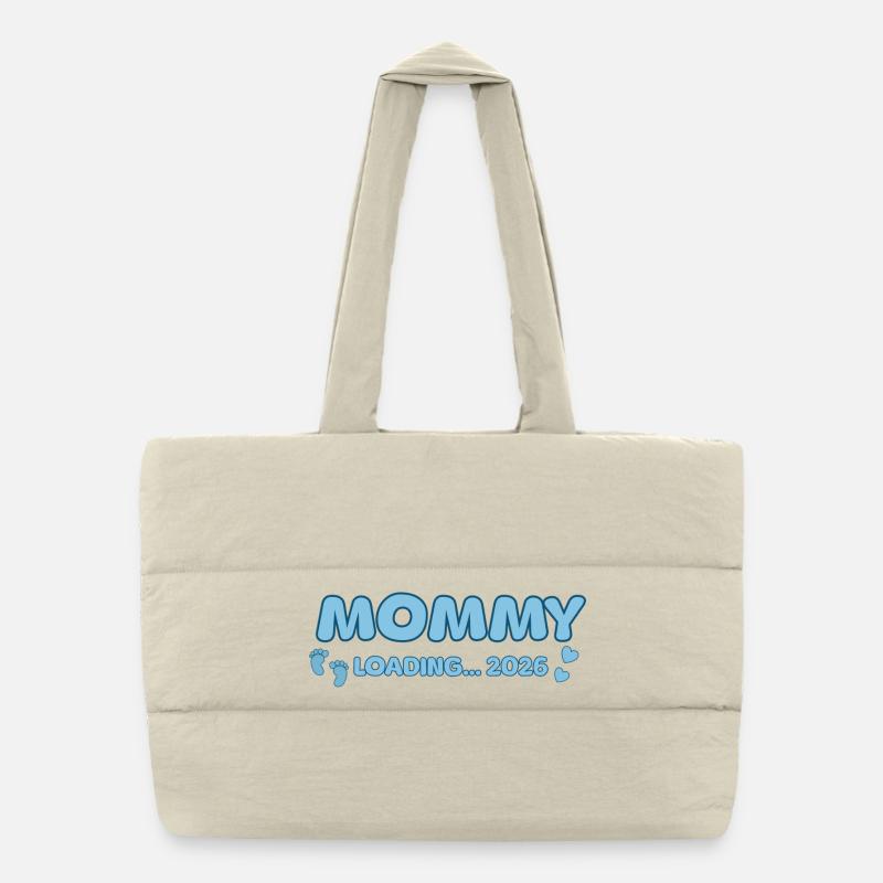 Mommy Loading 2026 Puffer-Einkaufstasche