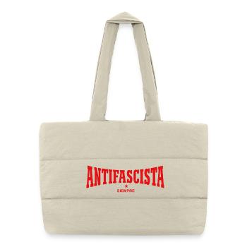 Antifascista Siempre – Antifa für immer - Puffer-Einkaufstasche - Naturweiß - Vorne