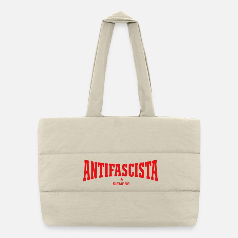 Antifascista Siempre – Antifa für immer - Puffer-Einkaufstasche - Naturweiß
