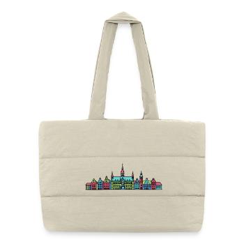Bremen City Skyline Town Hall Line Art - Puffer Shopping Bag - natural - Front