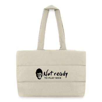 Guerrilla Girl – pas prête à jouer la gentillesse - Sac shopping matelassé - blanc naturel - Devant