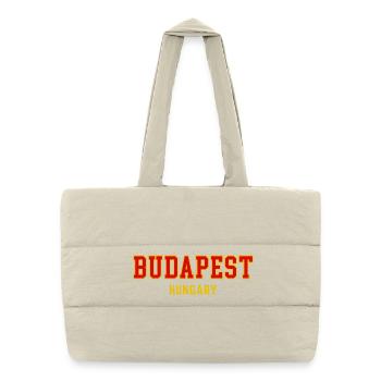 Budapest City Pride Varsity - Puffer-Einkaufstasche - Naturweiß - Vorne