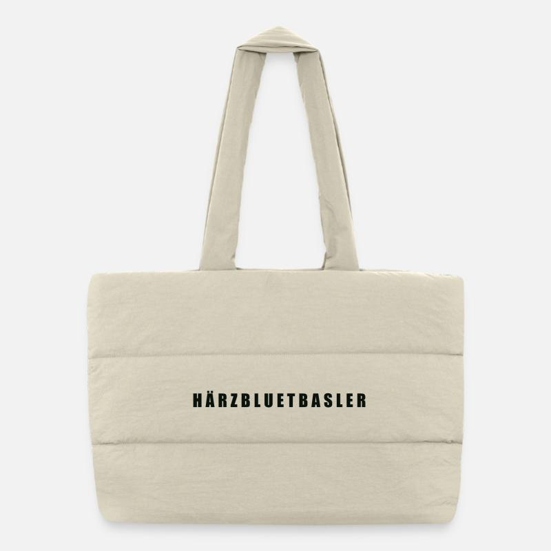 Härzbluetbasler Kanton Basel Puffer-Einkaufstasche