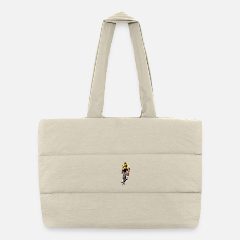 racing bicycle Puffer Shopping Bag