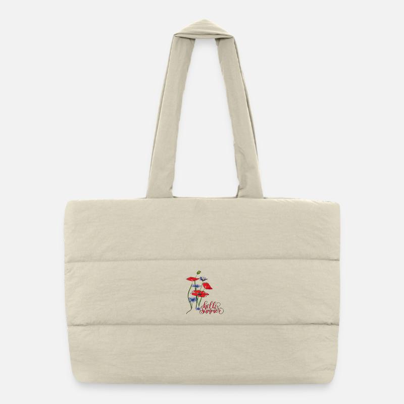 hello Summer - Puffer Shopping Bag - natural