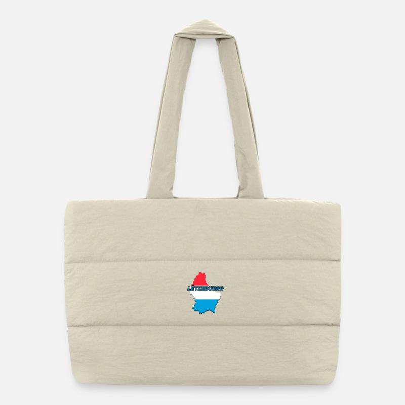 Carte du Luxembourg drapeau Luxembourg Sac shopping matelassé