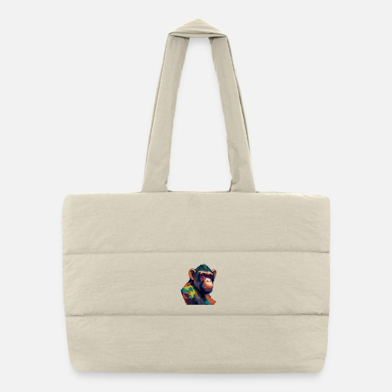 Schimpanse Puffer-Einkaufstasche