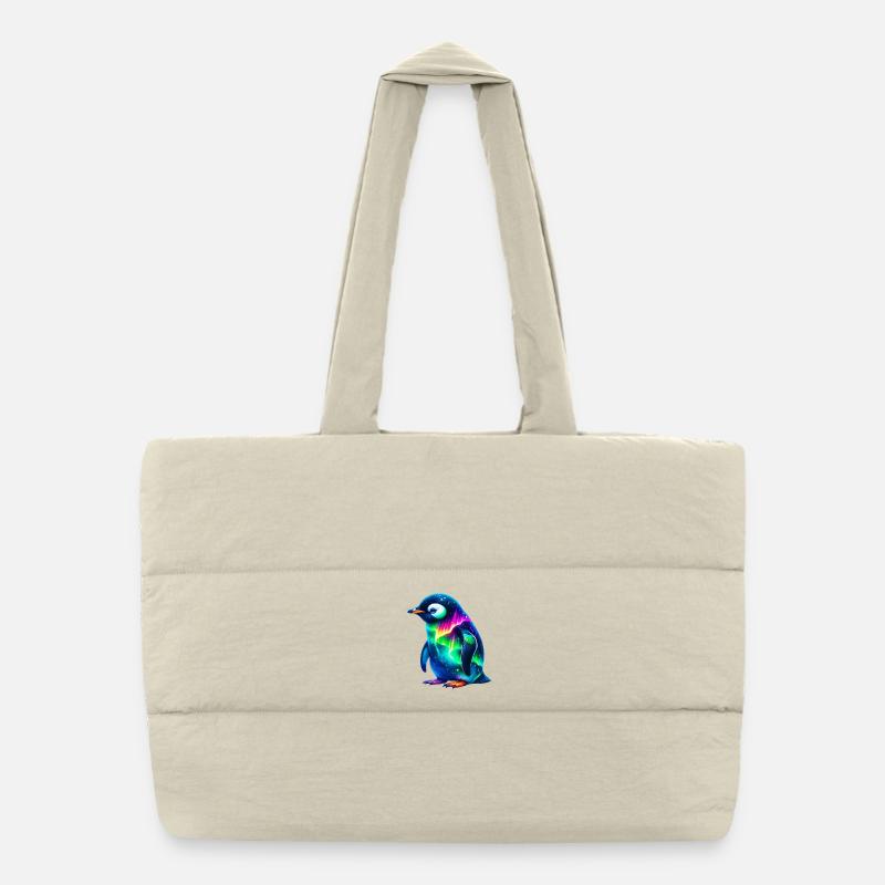 Manchot aurore boréale Sac shopping matelassé