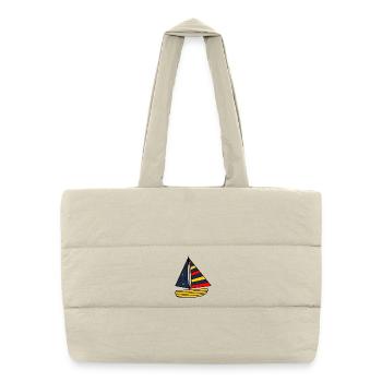 VACANCES. BONNES VACANCES. MAÎTRESSE. MAÎTRE. PROF - Sac shopping matelassé - blanc naturel - Devant