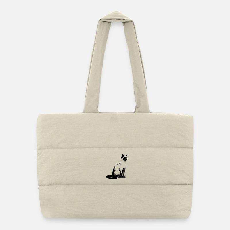 Siamese cat Puffer Shopping Bag