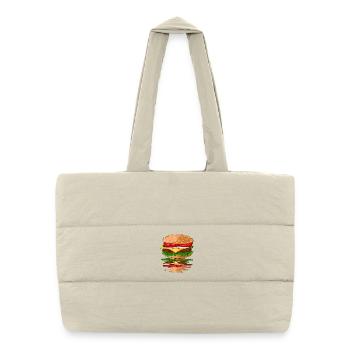 Hamburger - Puffer Shopping Bag - natural - Front