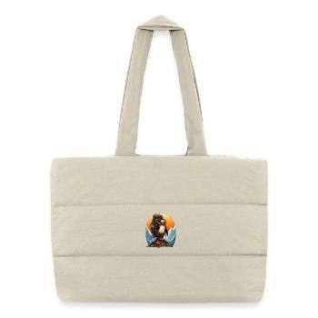 Pingouin Alpiniste / Pingouins de randonnée - Sac shopping matelassé - blanc naturel - Devant