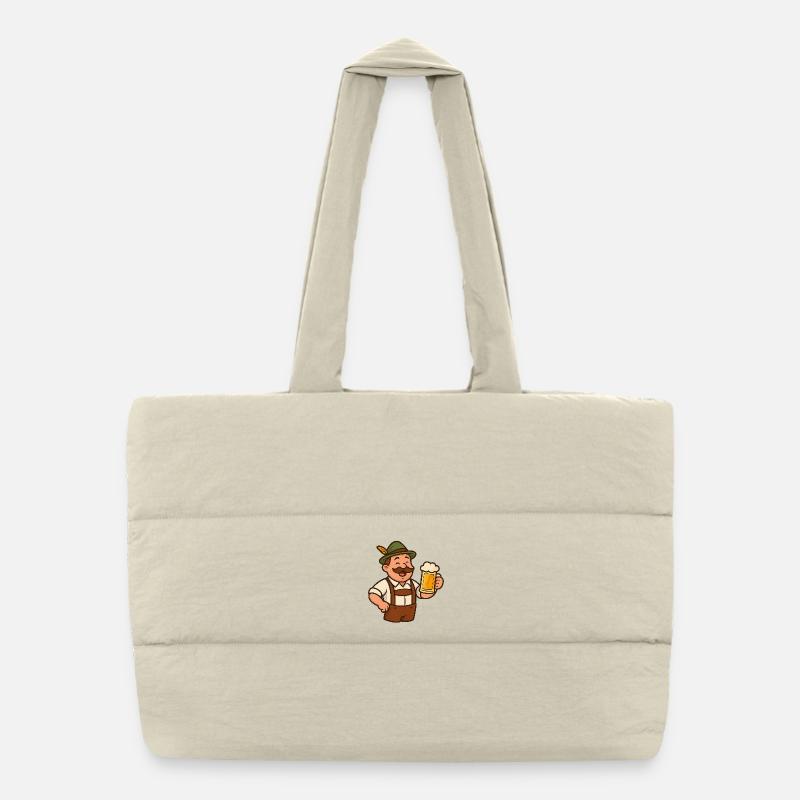 Biergarten bavarois Drinking Song Design Sac shopping matelassé