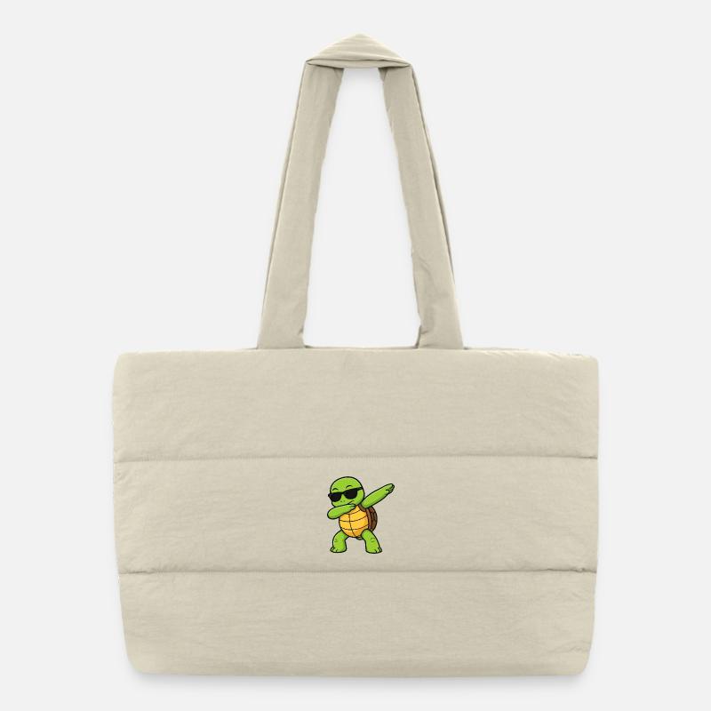 Dab Turtle avec lunettes de soleil Sac shopping matelassé