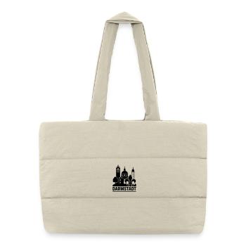Darmstadt Landmark Silhouette - Puffer Shopping Bag - natural - Front