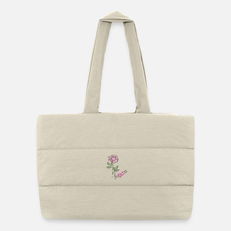 Rose Puffer-Einkaufstasche