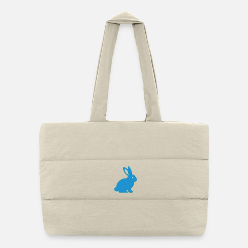 Vecteur mignon Bunny néon Y2K Sac shopping matelassé