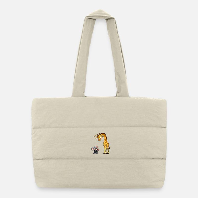 T-shirt Girafe et Koala Amour  Sac shopping matelassé