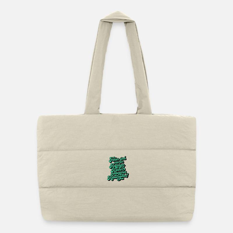 Mistakes are for beginners Puffer Shopping Bag