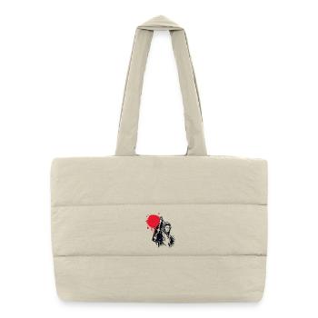 Graffiti Sprayer with Spray Can in Urban Style - Puffer Shopping Bag - natural - Front