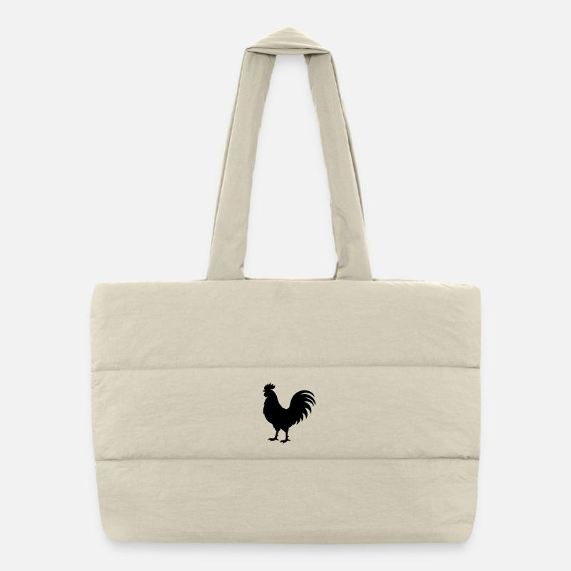 Silhouette du coq Sac shopping matelassé