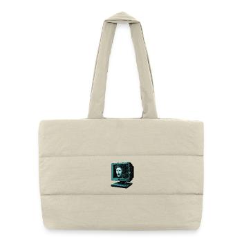 Retro Computer Terror Retroglitch AI - Puffer Shopping Bag - natural - Front
