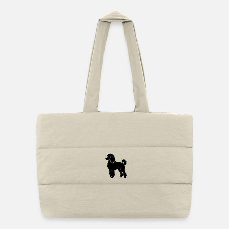 Poodle dog Puffer Shopping Bag