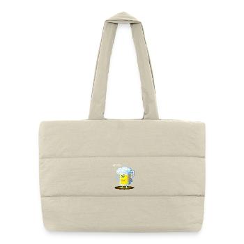 Beer happy toon - Puffer-Einkaufstasche - Naturweiß - Vorne