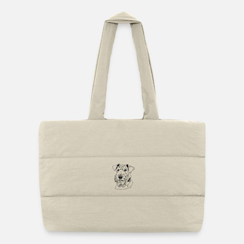 Airedale Terrier Puffer-Einkaufstasche