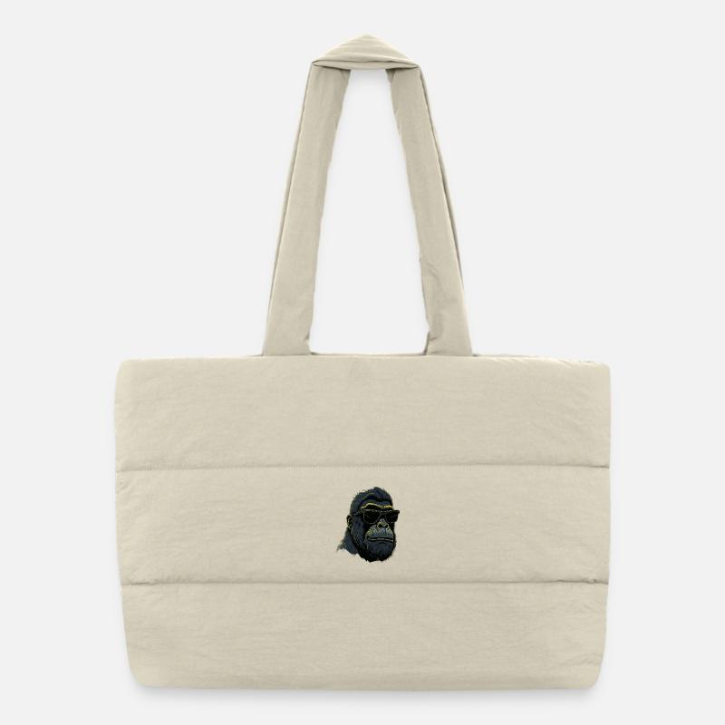 Gorille avec des lunettes de soleil Sac shopping matelassé