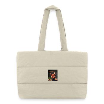 Végétalien lourd - Sac shopping matelassé - blanc naturel - Devant