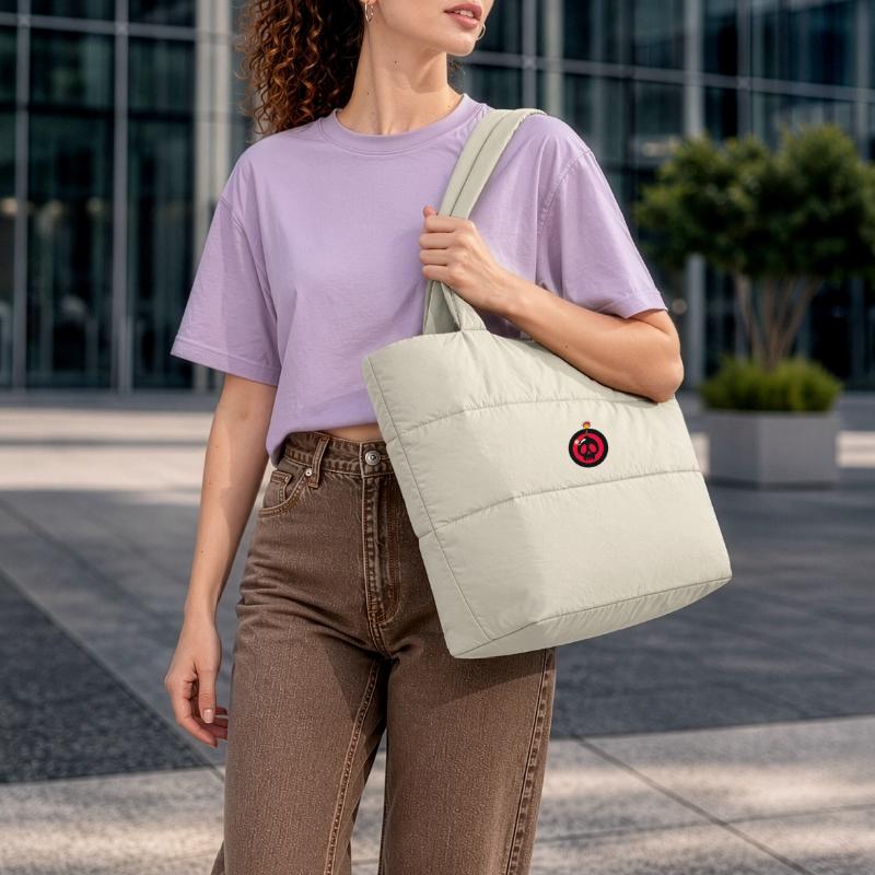 Exploding Skull Puffer Shopping Bag